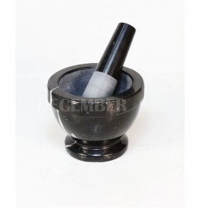Black marble mortar & pestle