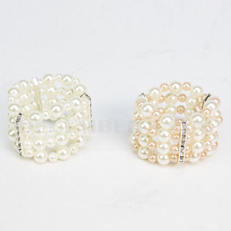 Wholesale beautiful shine pearl napkin ring