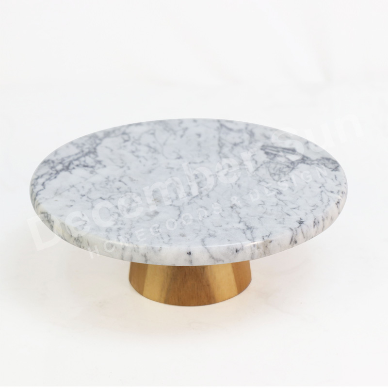 Best price white marble cake stand