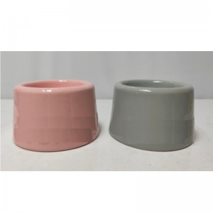 Wholesale round ceramic stoneware alfie pet bowl