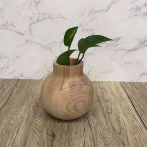 Home decorative hand made natural wood beautiful vase