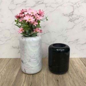 Simple design home decorative naturl marble vase