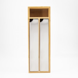 Natural bamboo foil drawer organizer set